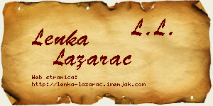 Lenka Lazarac vizit kartica